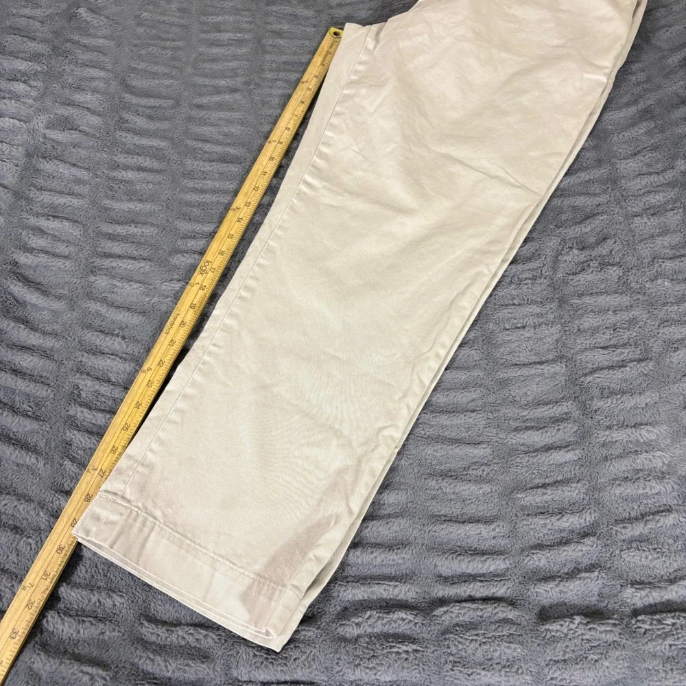 Polo Ralph Lauren Ethan Pant Mens 40x32 Beige Pleated Cotton Chino Trousers